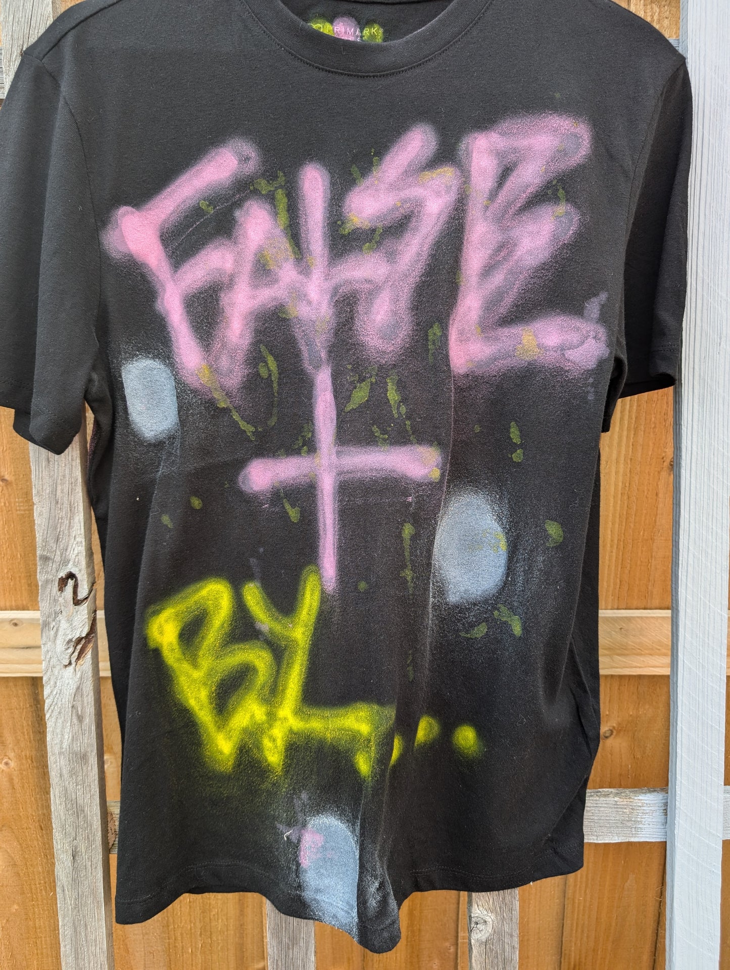 False Positive by Core Sway One of a Kind Hand Sprayed T-shirt
