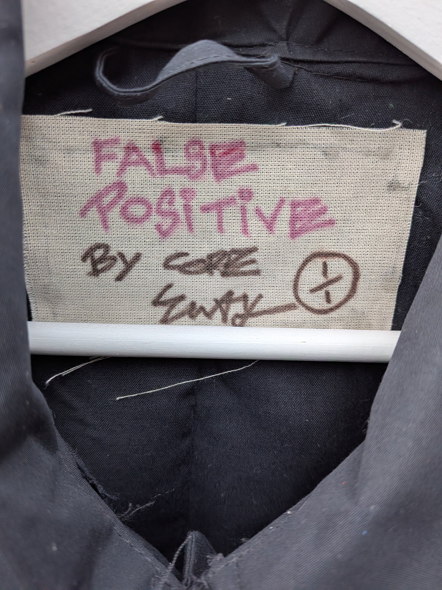 False Positive by Core Sway Hand Sprayed & Painted One-Off Upcycled Coat