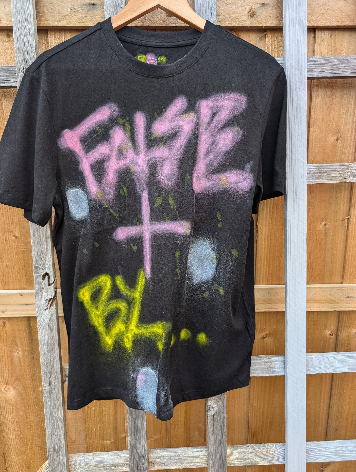 False Positive by Core Sway One of a Kind Hand Sprayed T-shirt