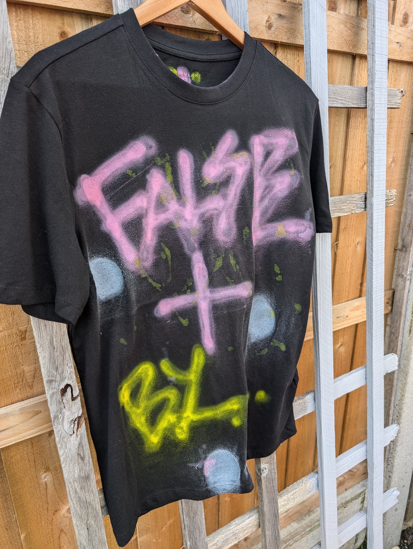 False Positive by Core Sway One of a Kind Hand Sprayed T-shirt