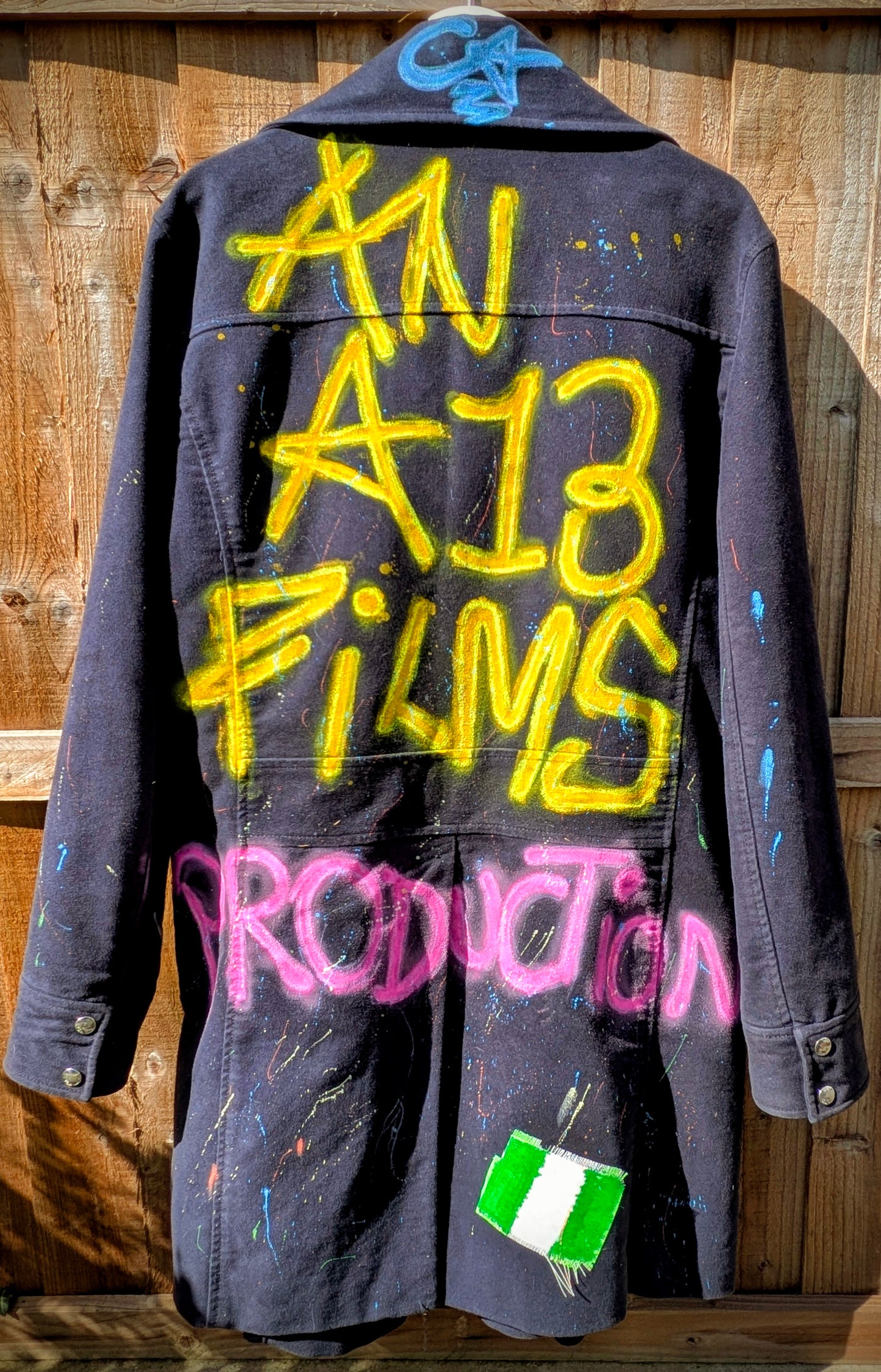 Custom Hand Painted Preloved Long Coat