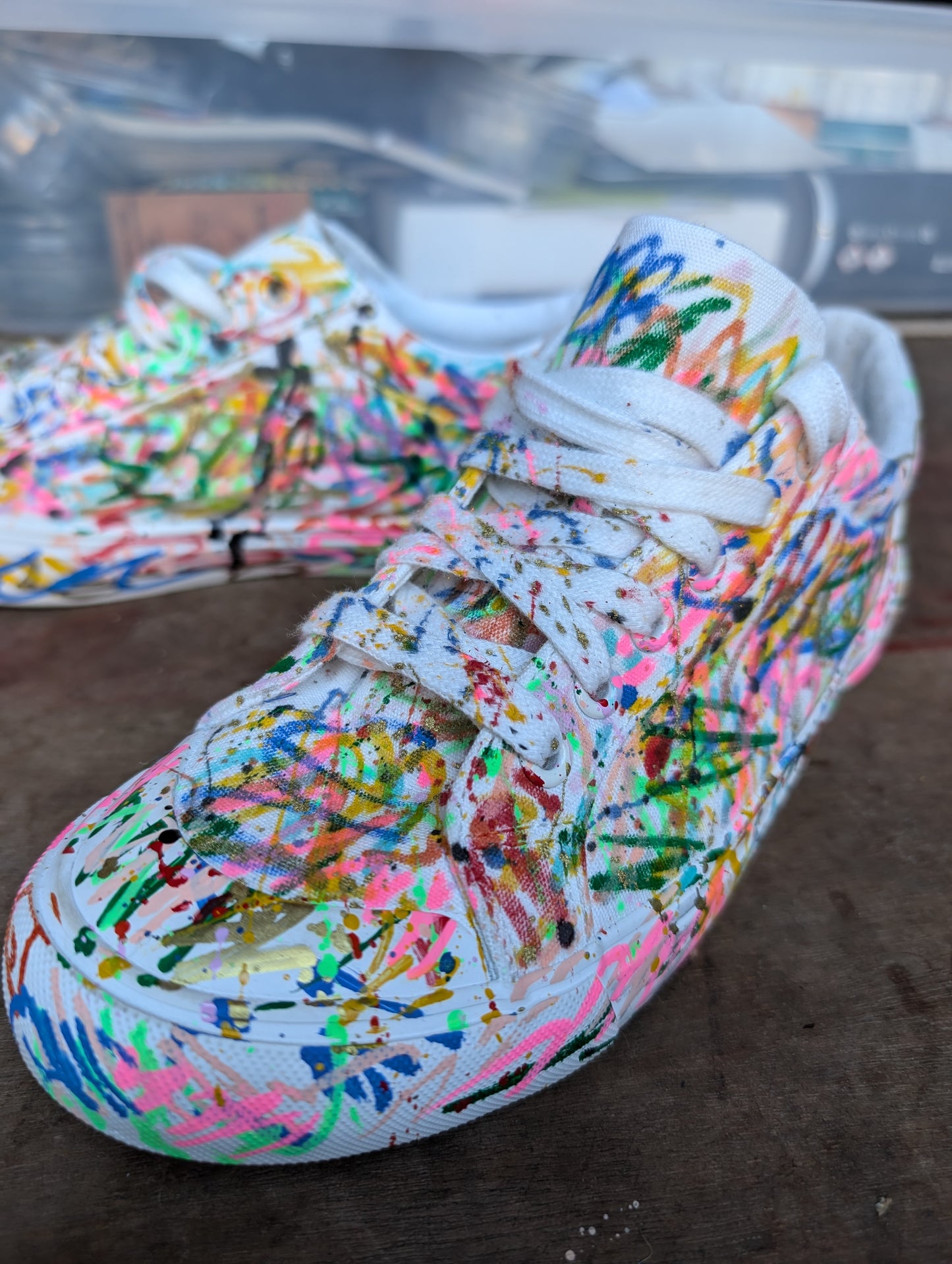 1 of 1 Hand Painted False Positive by Core Sway Sneakers
