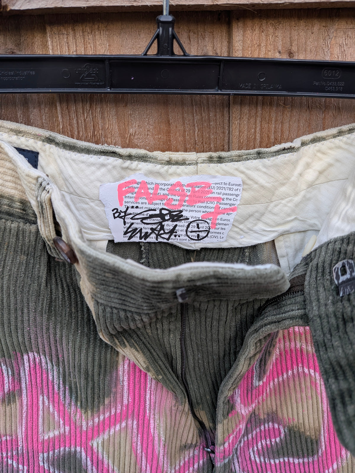 False Positive x Herbie Mensah Collaboration Upcycled Corduroy Trousers