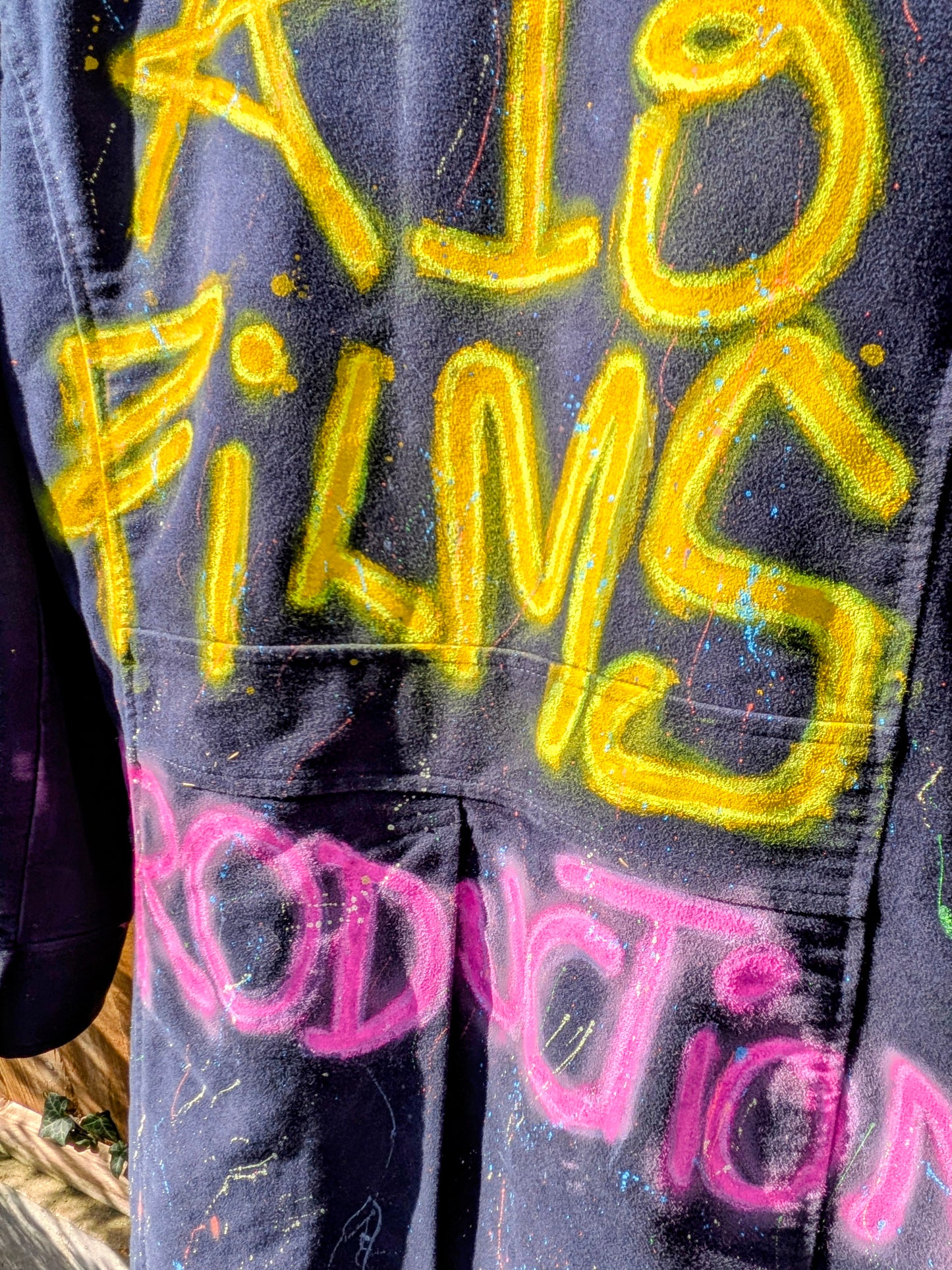 Custom Hand Painted Preloved Long Coat