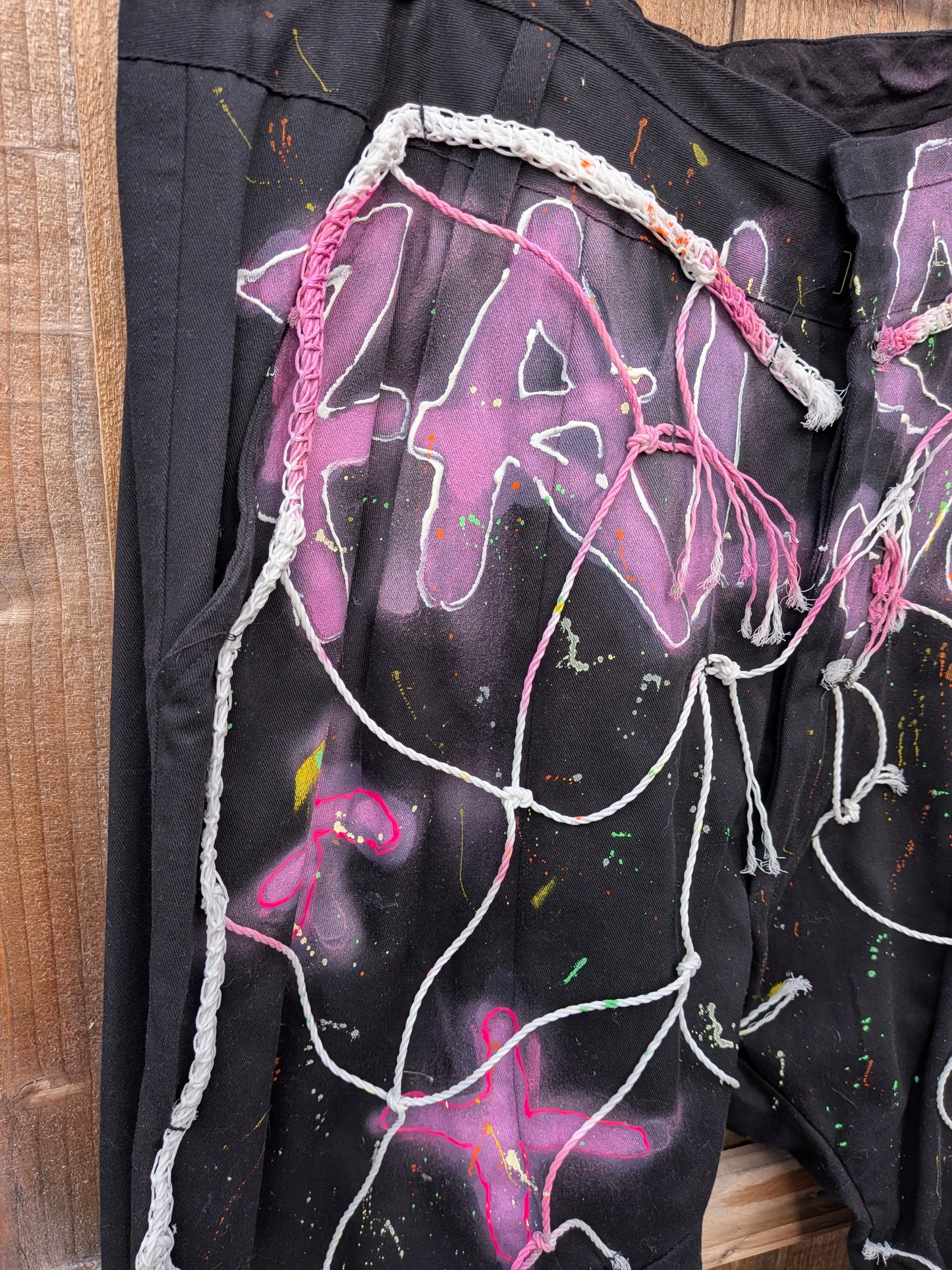 False Positive x Herbie Mensah Collaboration Black Trousers