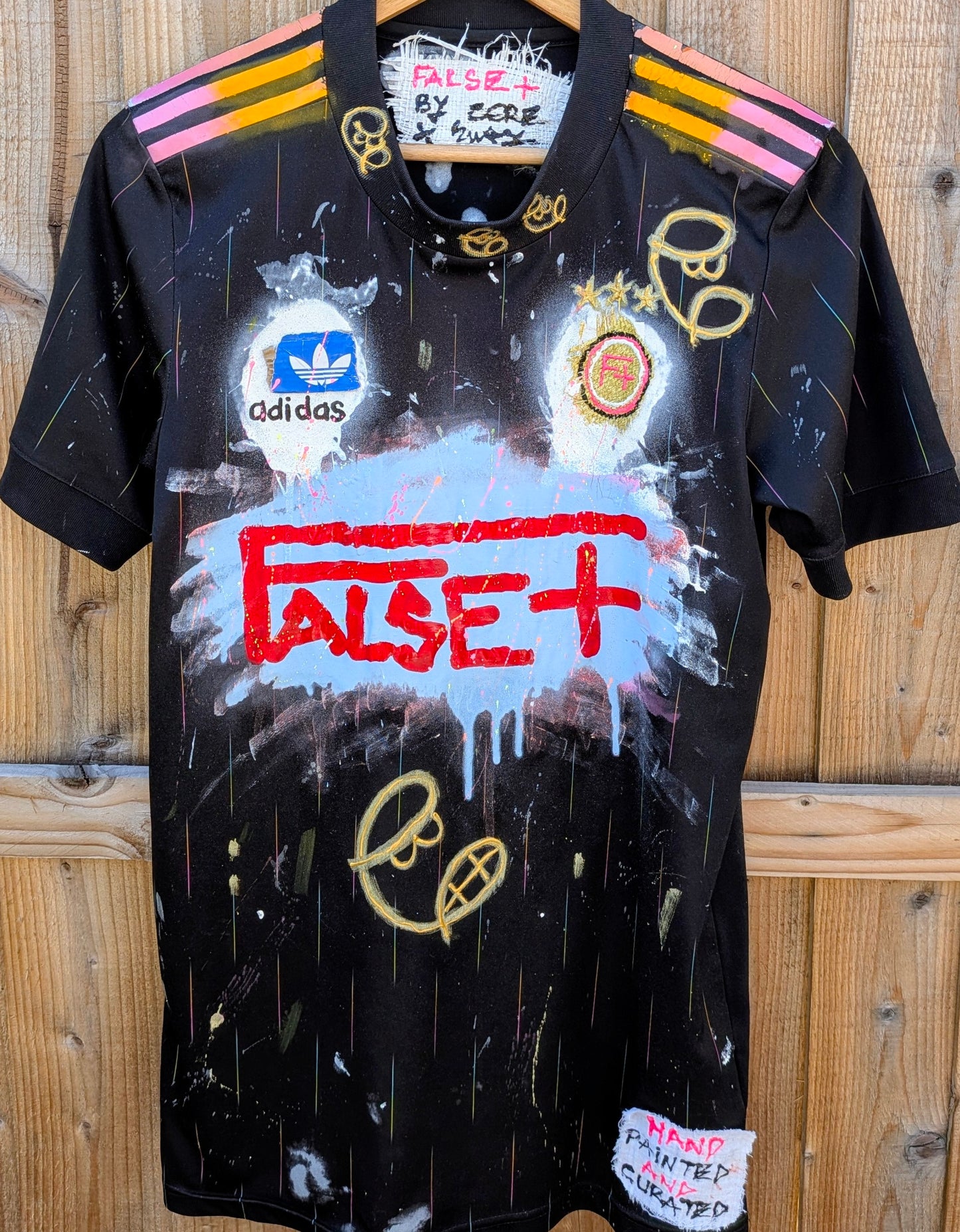 Hand Sprayed & Painted Upcycled Football Shirt SS26