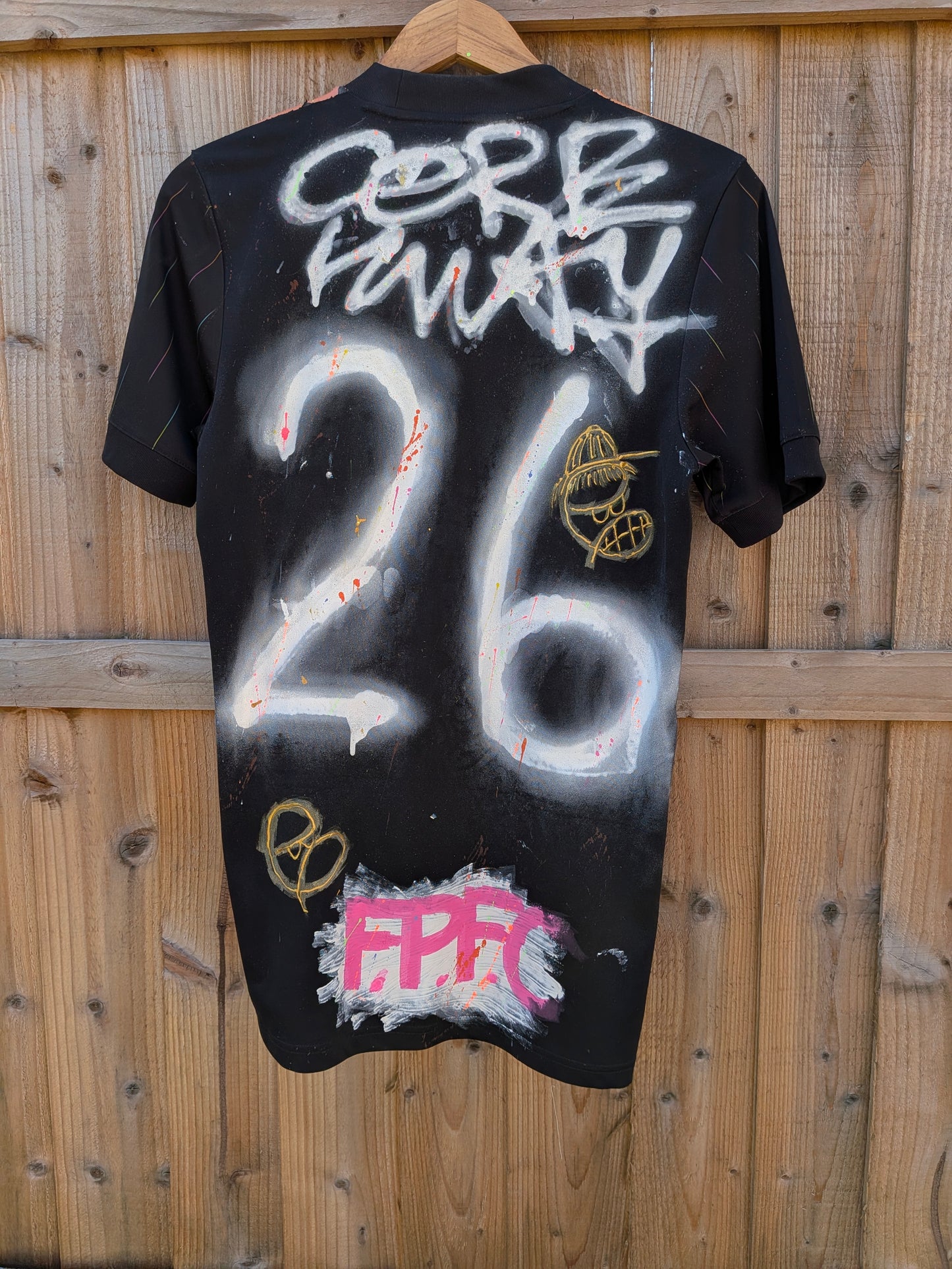 Hand Sprayed & Painted Upcycled Football Shirt SS26