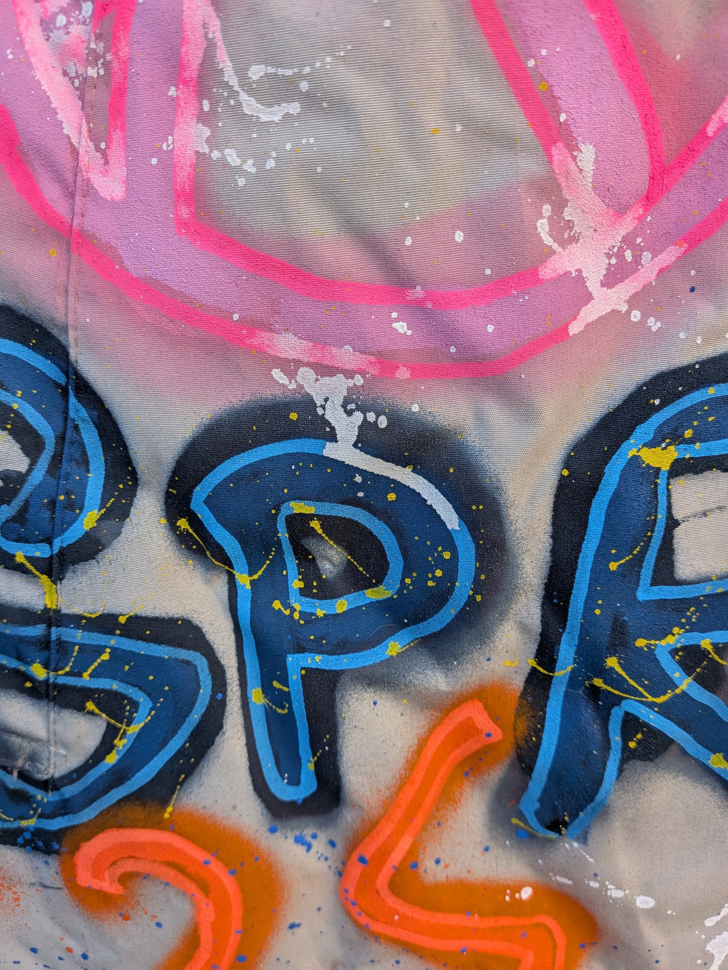 False Positive by Core Sway Hand Painted One-Off Upcycled Coat