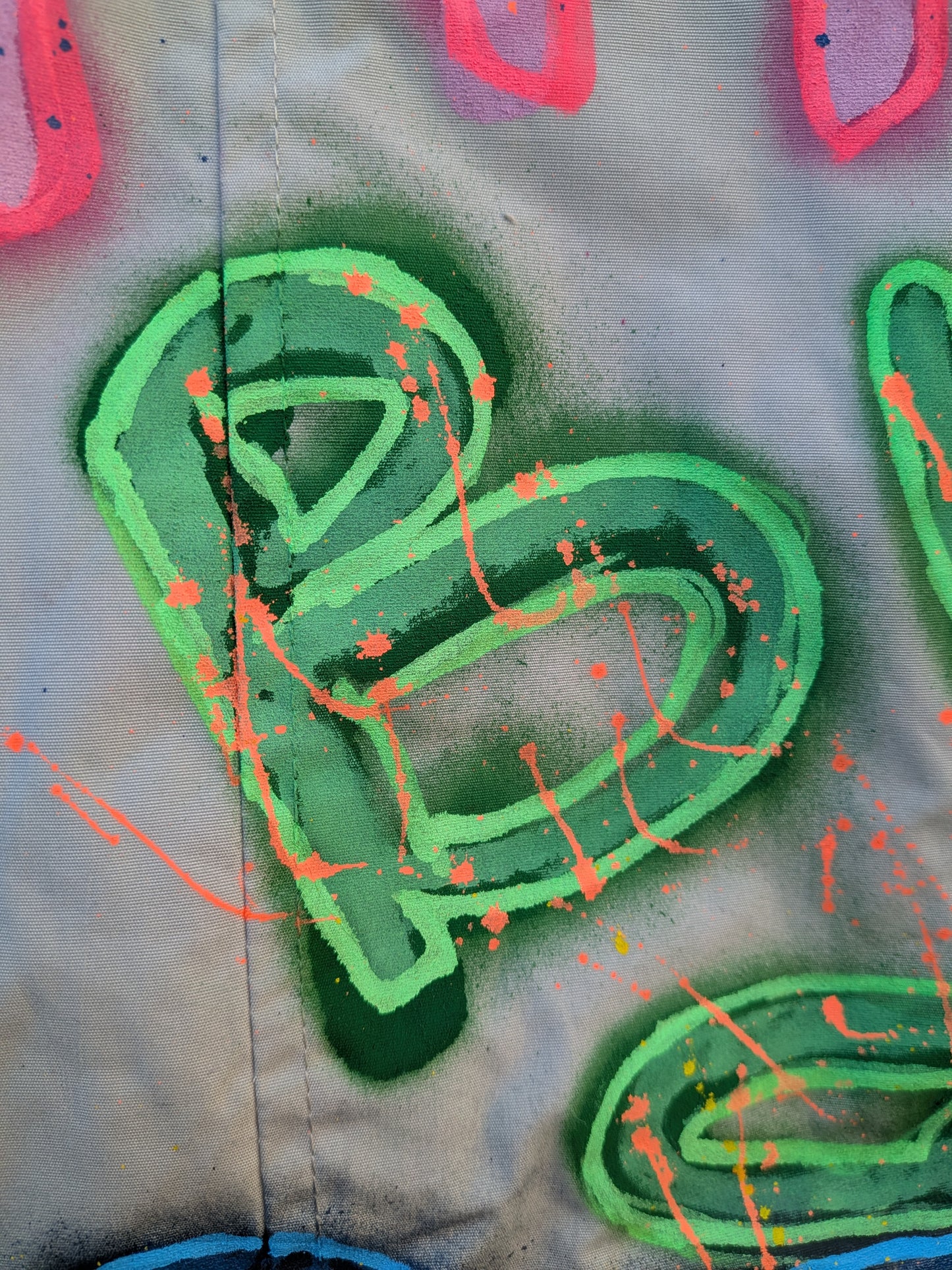 False Positive by Core Sway Hand Painted One-Off Upcycled Coat