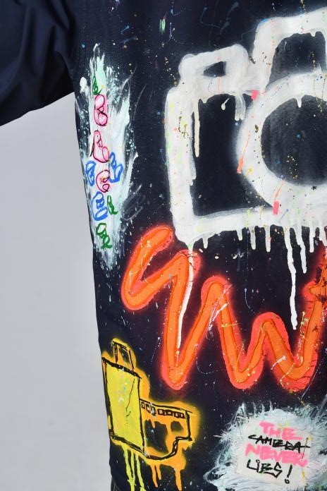 Hand Sprayed & Painted Custom Made, Upcycled Preloved Jacket