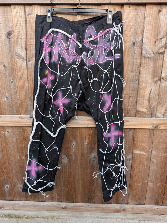 False Positive x Herbie Mensah Collaboration Black Trousers